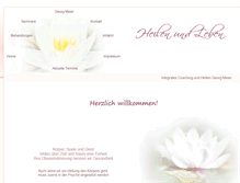 Tablet Screenshot of heilen-und-leben.de
